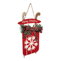 Wood Holiday Snowflake Sleigh - 24 Inch - Red