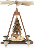 Hand-Crafted Wooden Pyramid, Feeding Deer