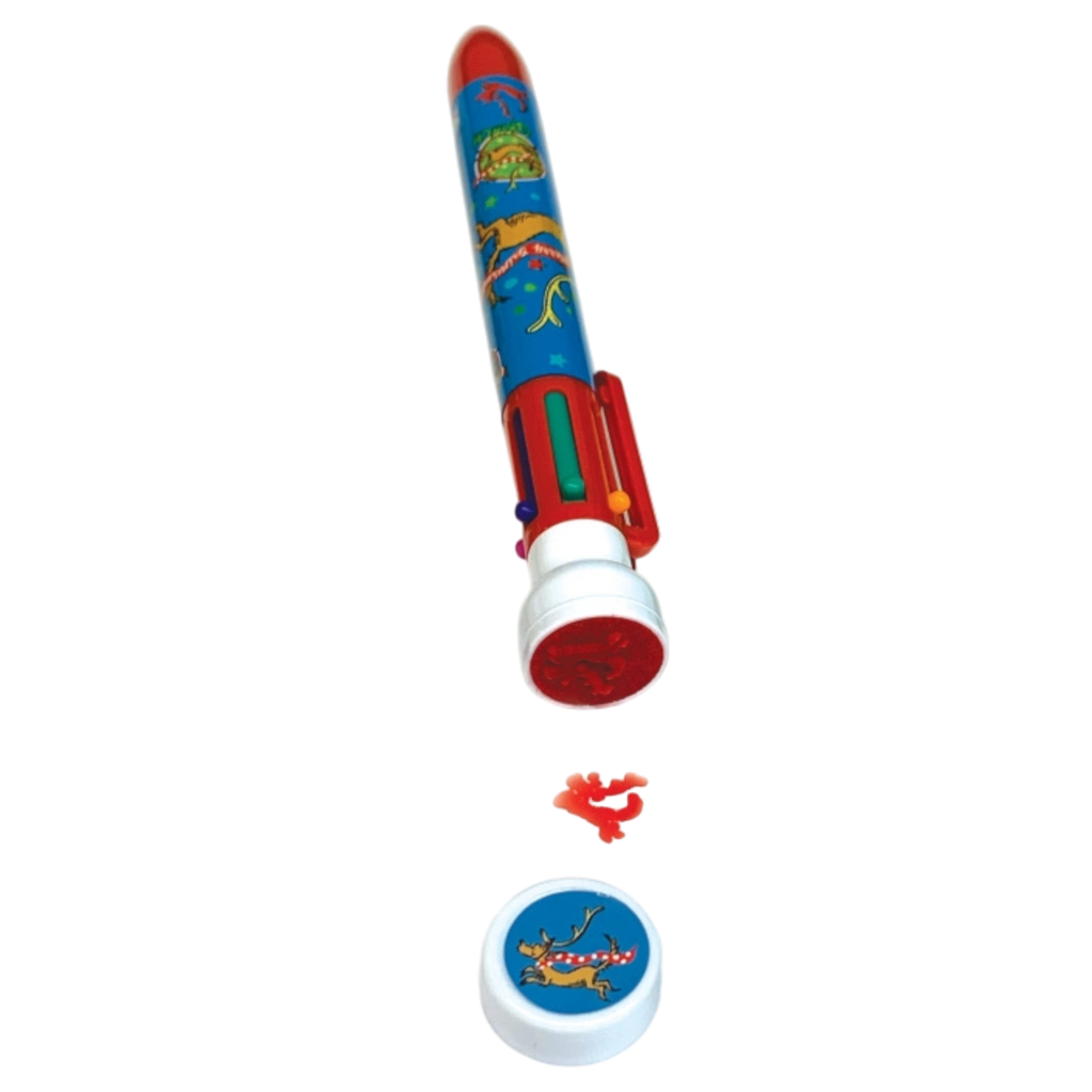 6 Color Pen With Stamper - Max