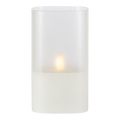 Hand-Poured Real Wax LED Candle in Square Frosted Glass