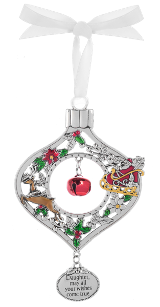 Jingle Bell Ornament - Daughter, May all your wishes come true