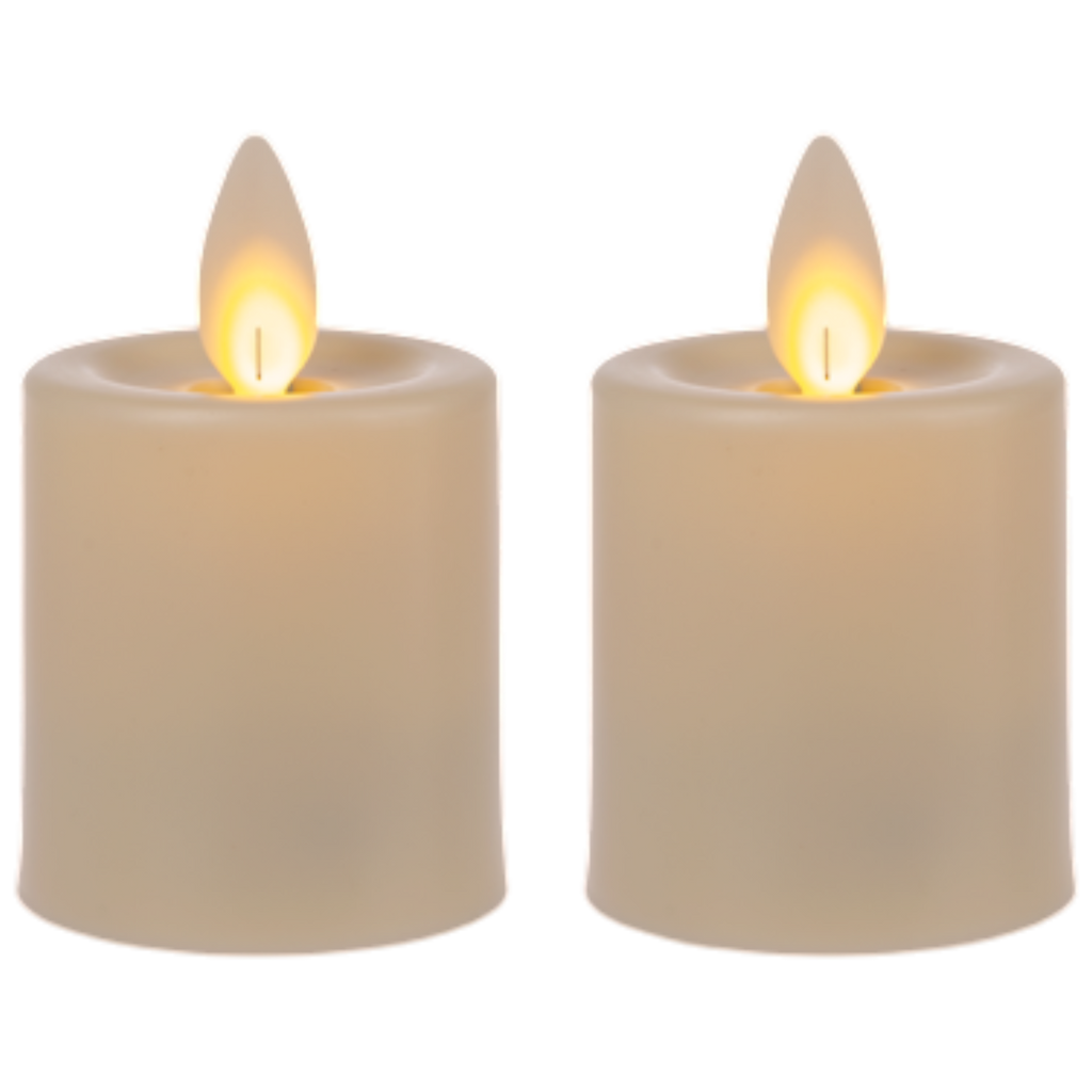 LED Resin Votive Candles with Moving Flickering Flame