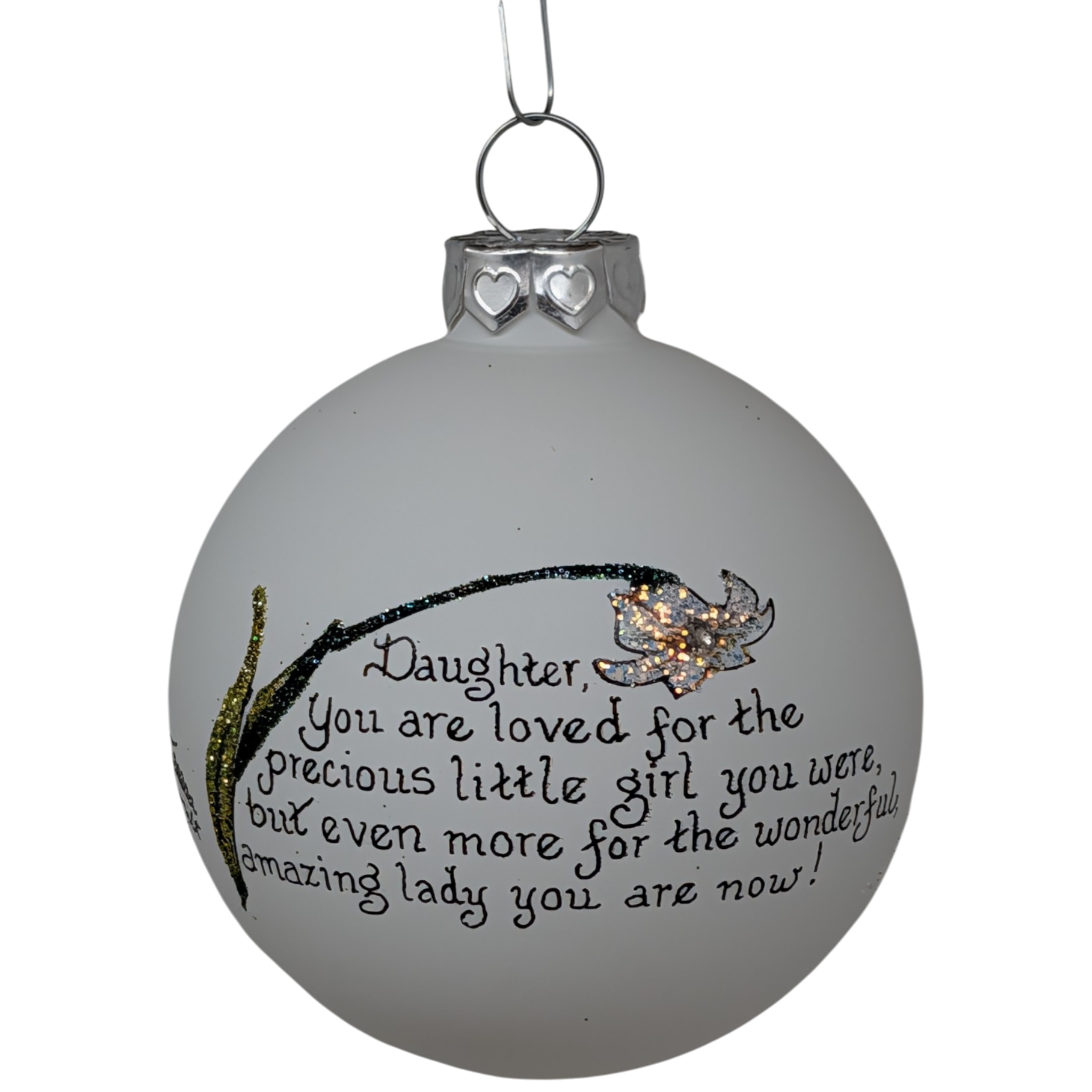 Christmas Keepsake Glass Ornament - Daughter - You are Loved