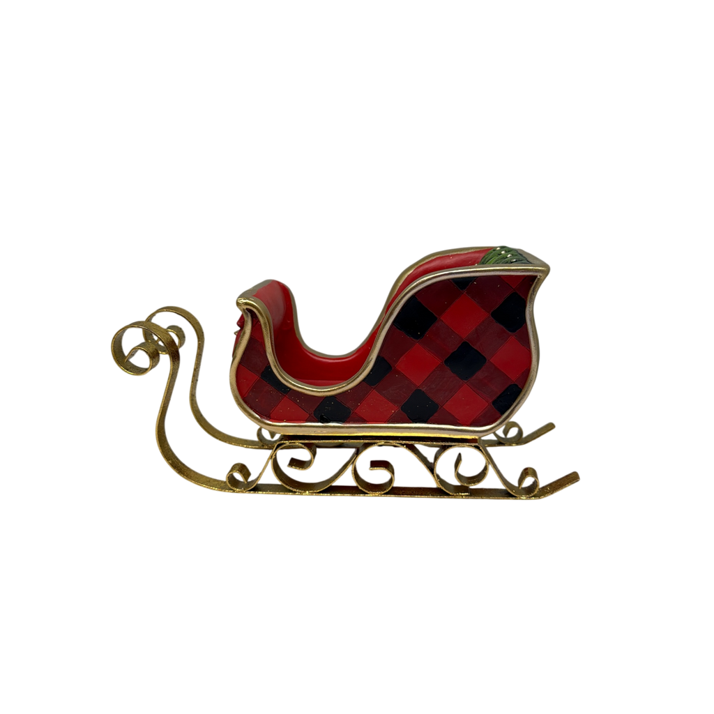 Resin & Metal Holiday Sleigh - Medium