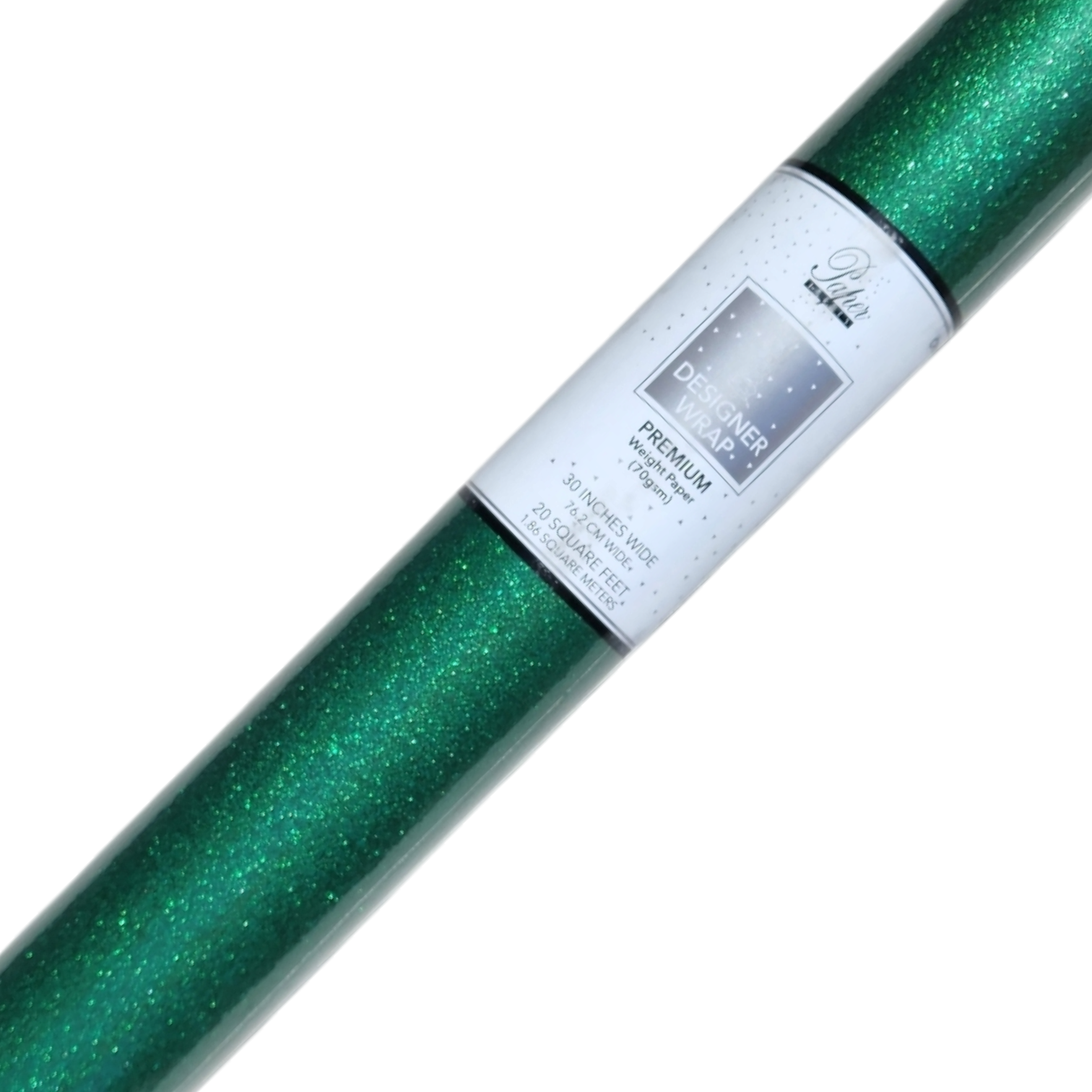 Premium Sparkle Roll Wrap - 30" x 96" - Emerald Green