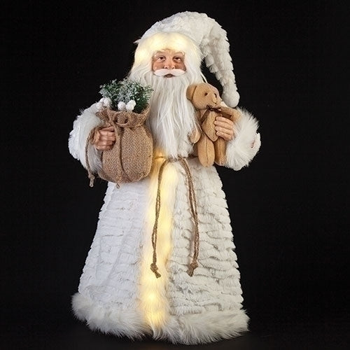 Fabric Santa - 20 inch - Gold and Silver