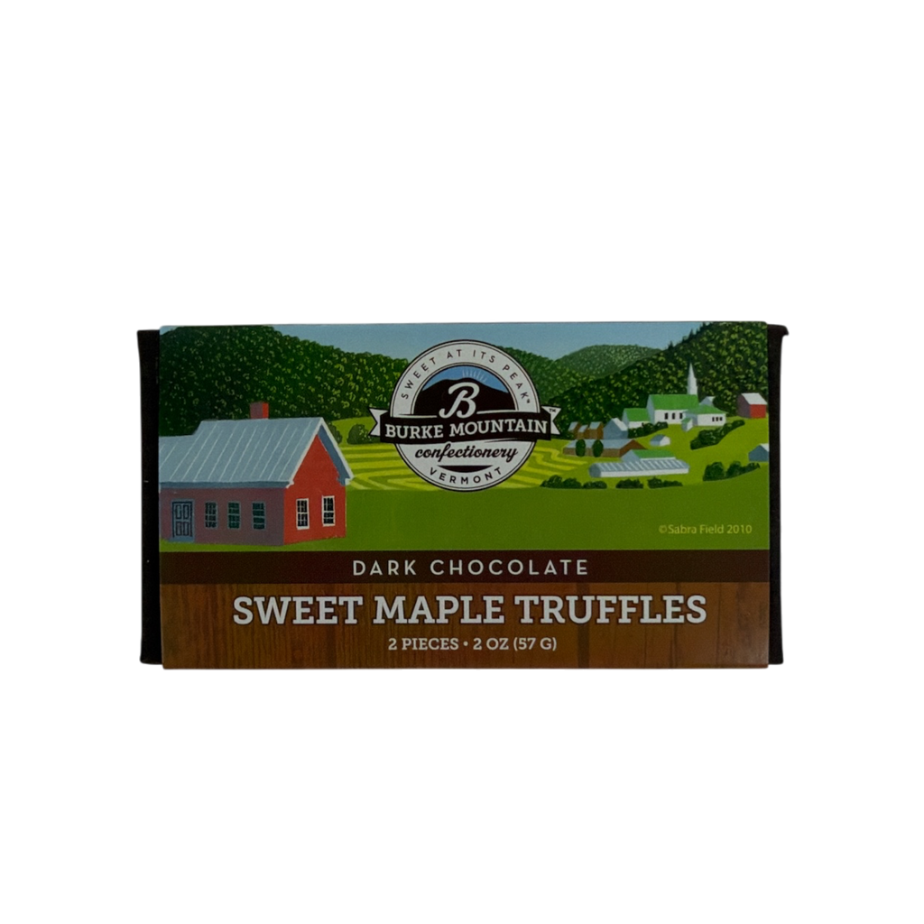 Dark Chocolate  Sweet Maple Truffles - 2 Piece