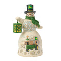 Snowman in John Deer Top-Hat Figurine
