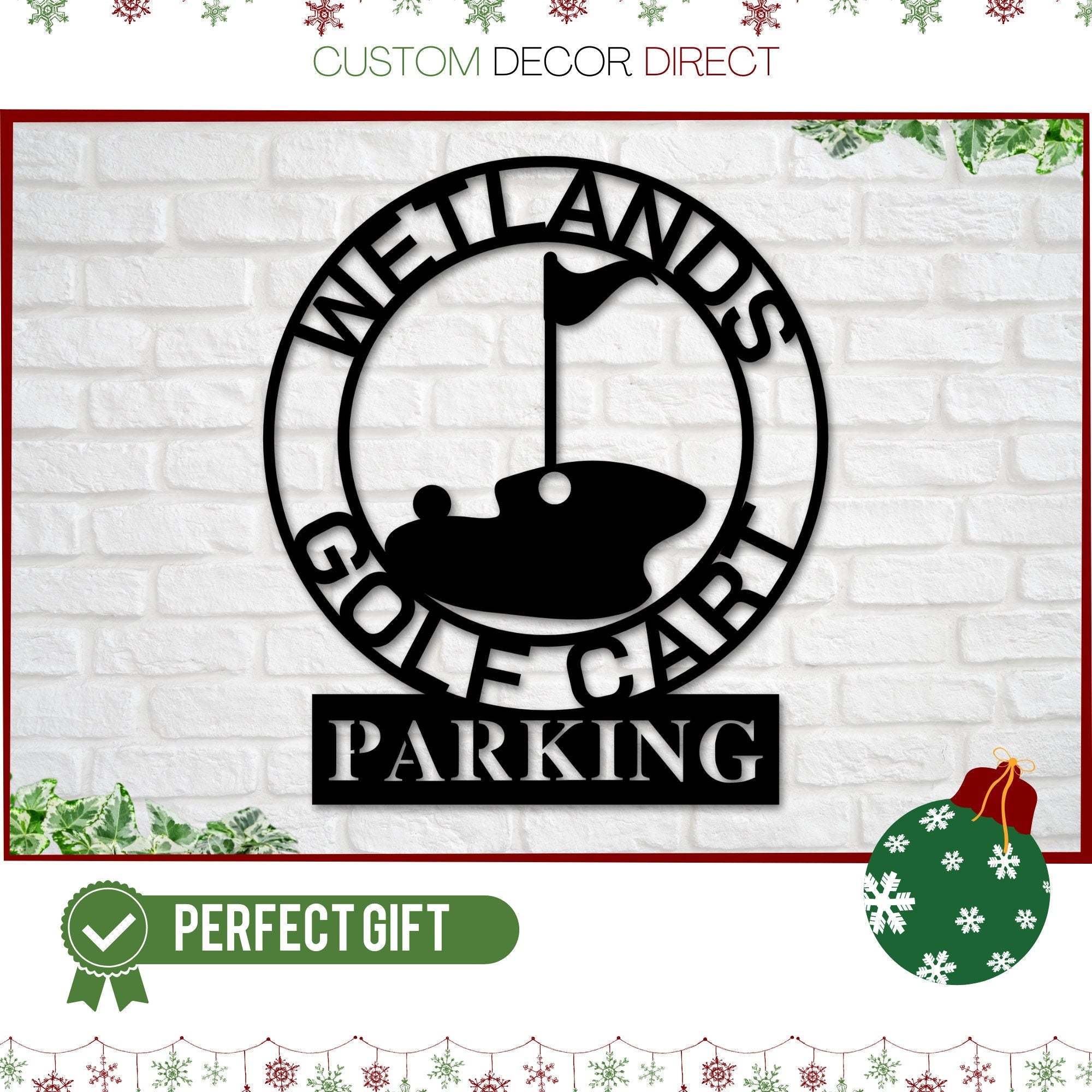 Golf Metal Sign, Personalized Golf Sign, Gold Cart Parking, Metal Wall Art, Metal Sign, Custom Golf Sign, Gift for Him, Golf Gifts 19th hole