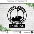 Golf Metal Sign, Personalized Golf Sign, Gold Cart Parking, Metal Wall Art, Metal Sign, Custom Golf Sign, Gift for Him, Golf Gifts 19th hole