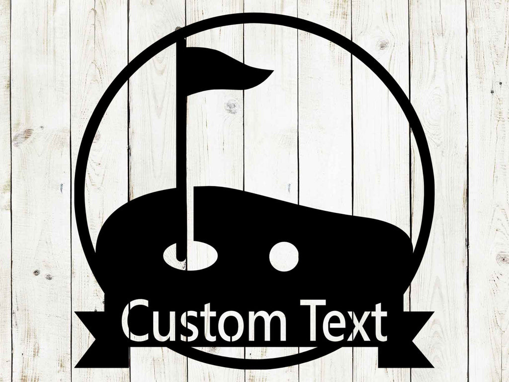 Golf Hole Custom Monogram Steel Sign