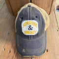 Sunshine & Whiskey Mesh Snapback Hat