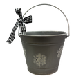 Metal Christmas Snow Bucket - Small