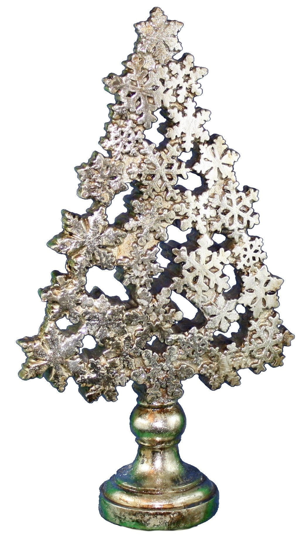 Melrose - Polystone Snowflake Tree - 18 Inch