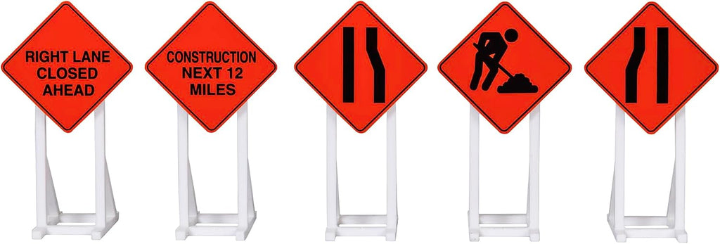 Roadside Construction Signs - Set of 5