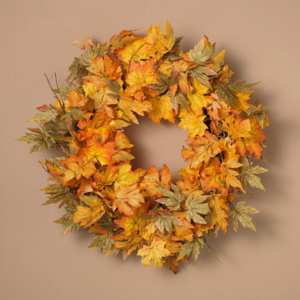26" Harvest Maple Leaf Wreath