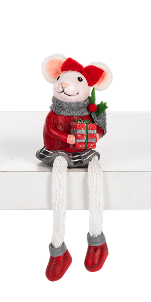 Santa's Little Helper Shelfsitter - Girl Mouse