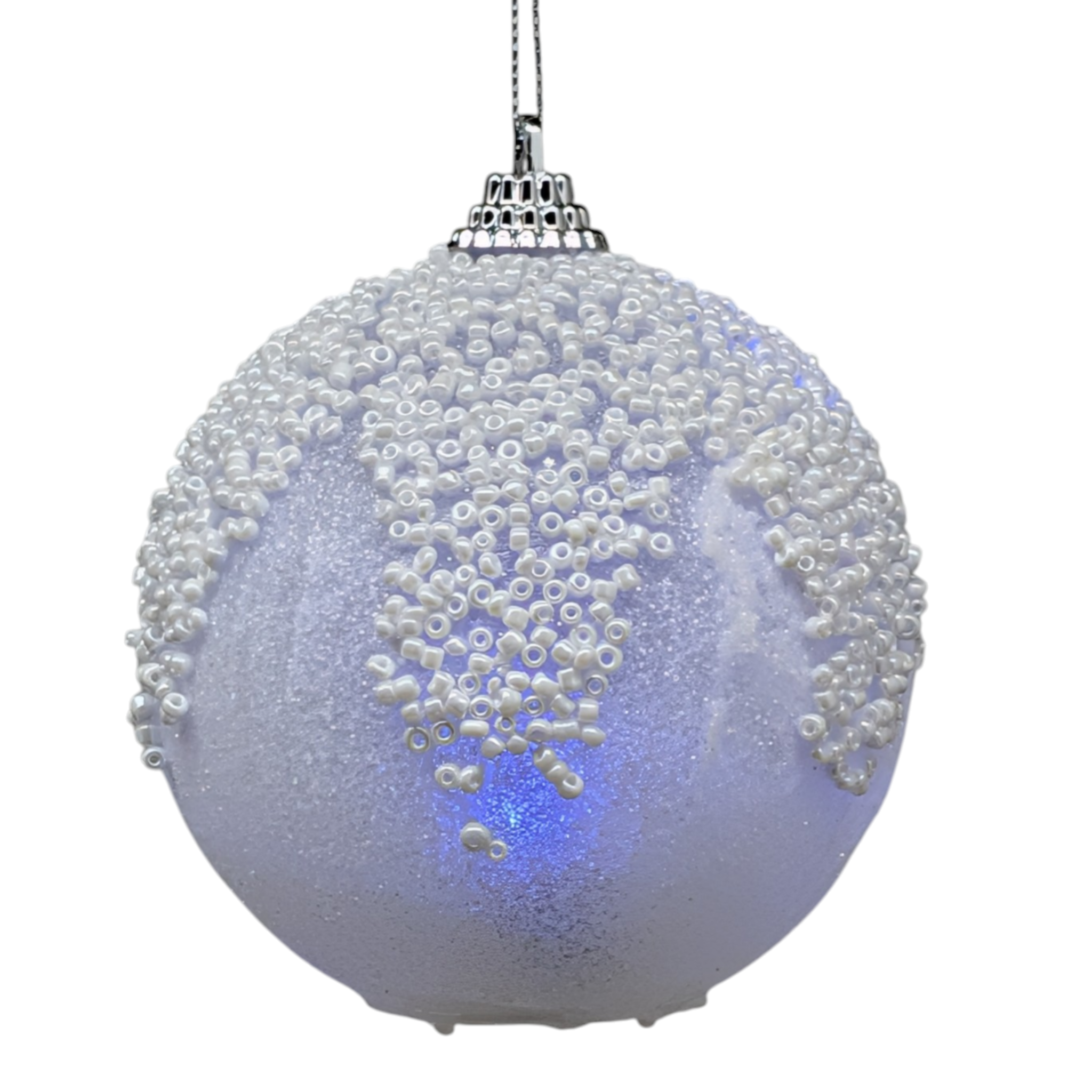 Lighted Ball Ornament - 3 Inch - Luminous Snowflake