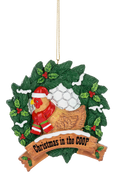 Christmas At The Coop Chicken Ornament