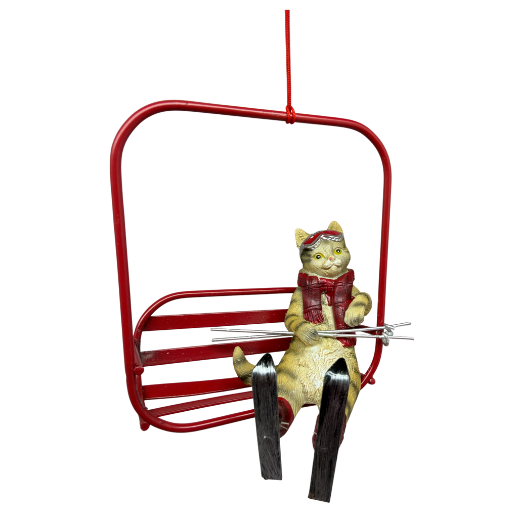 Cat Ski Lift Ornament
