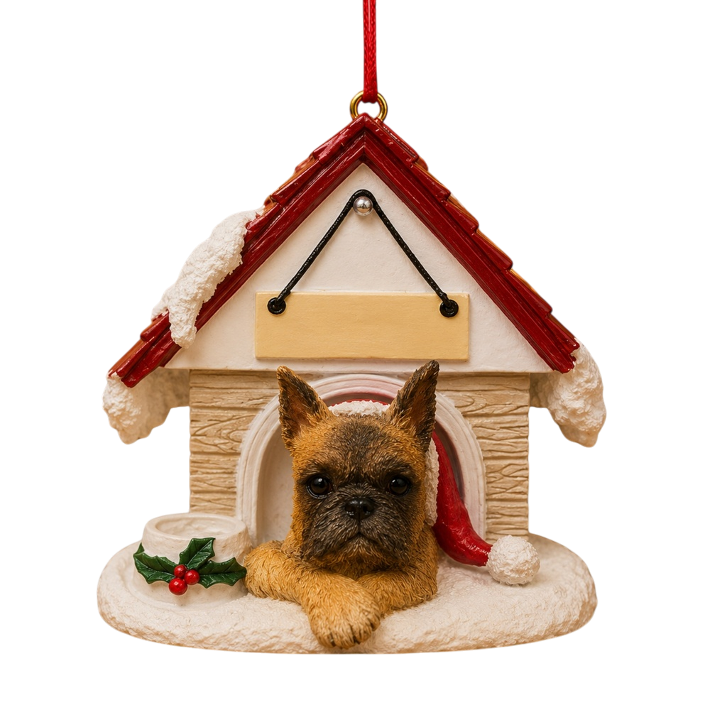 Ceramic Doghouse Ornament - Boxer