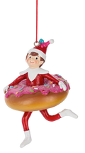 Sweet Shop Elf Ornaments - Donut
