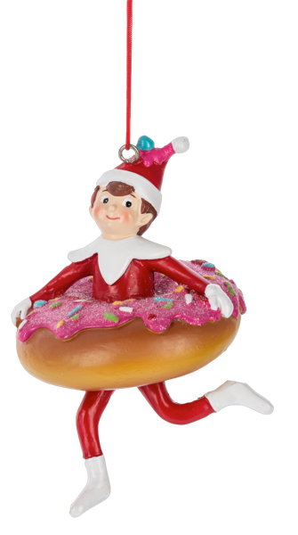 Sweet Shop Elf Ornaments - Donut