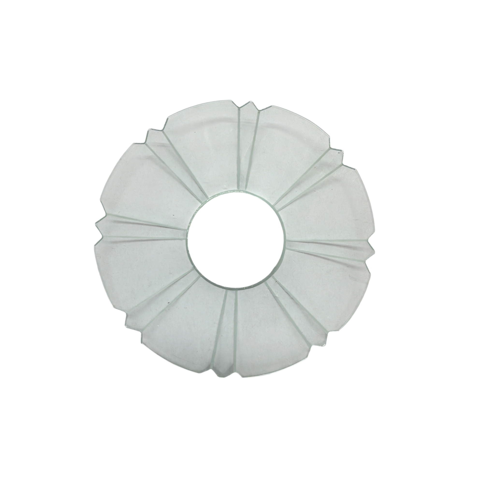 Single Glass Bobeche - Segmented