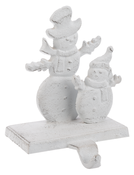 Snowman Stocking Holder  - White