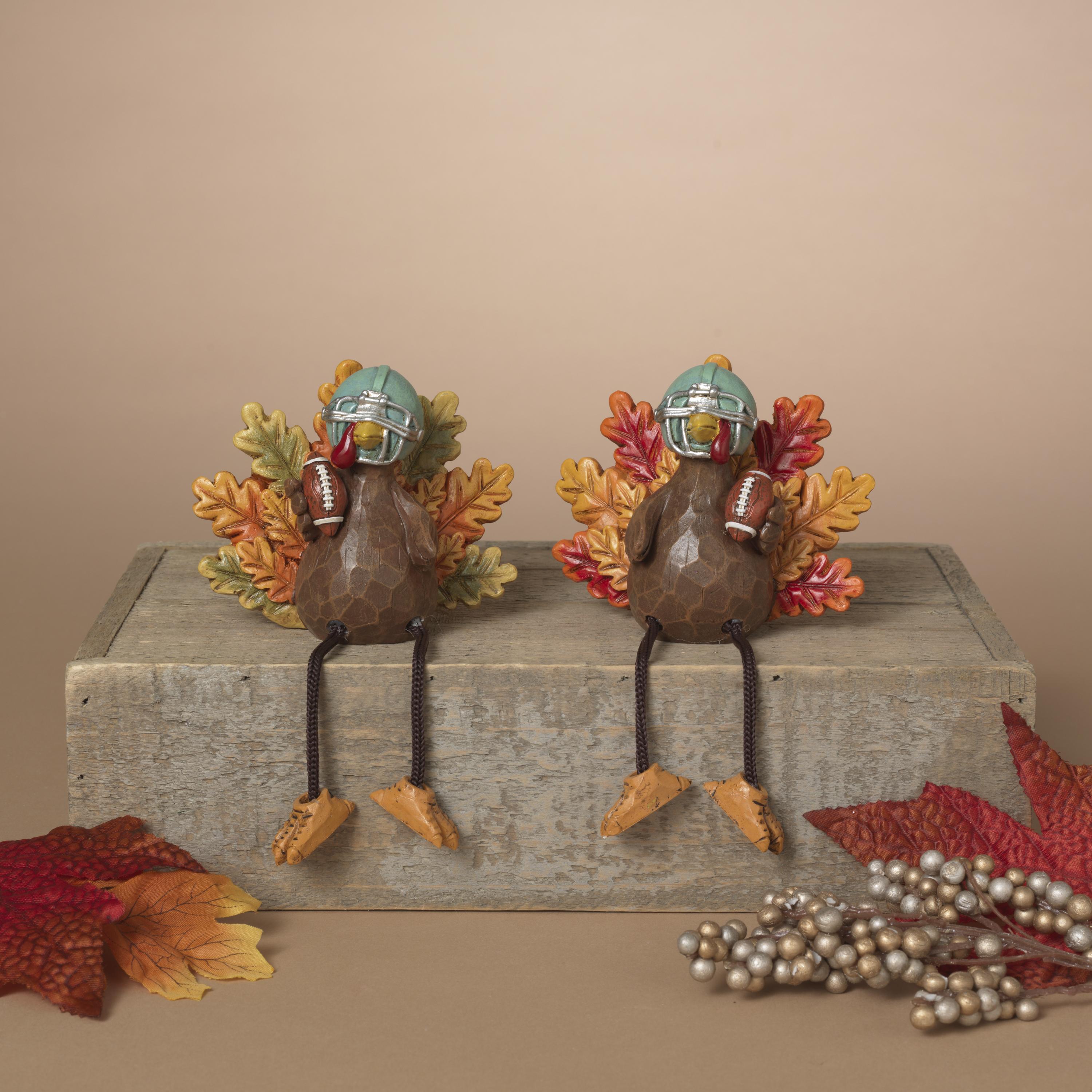 Harvest Football Turkey Shelf Sitter -
