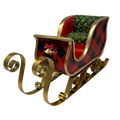 Resin & Metal Holiday Sleigh - Medium