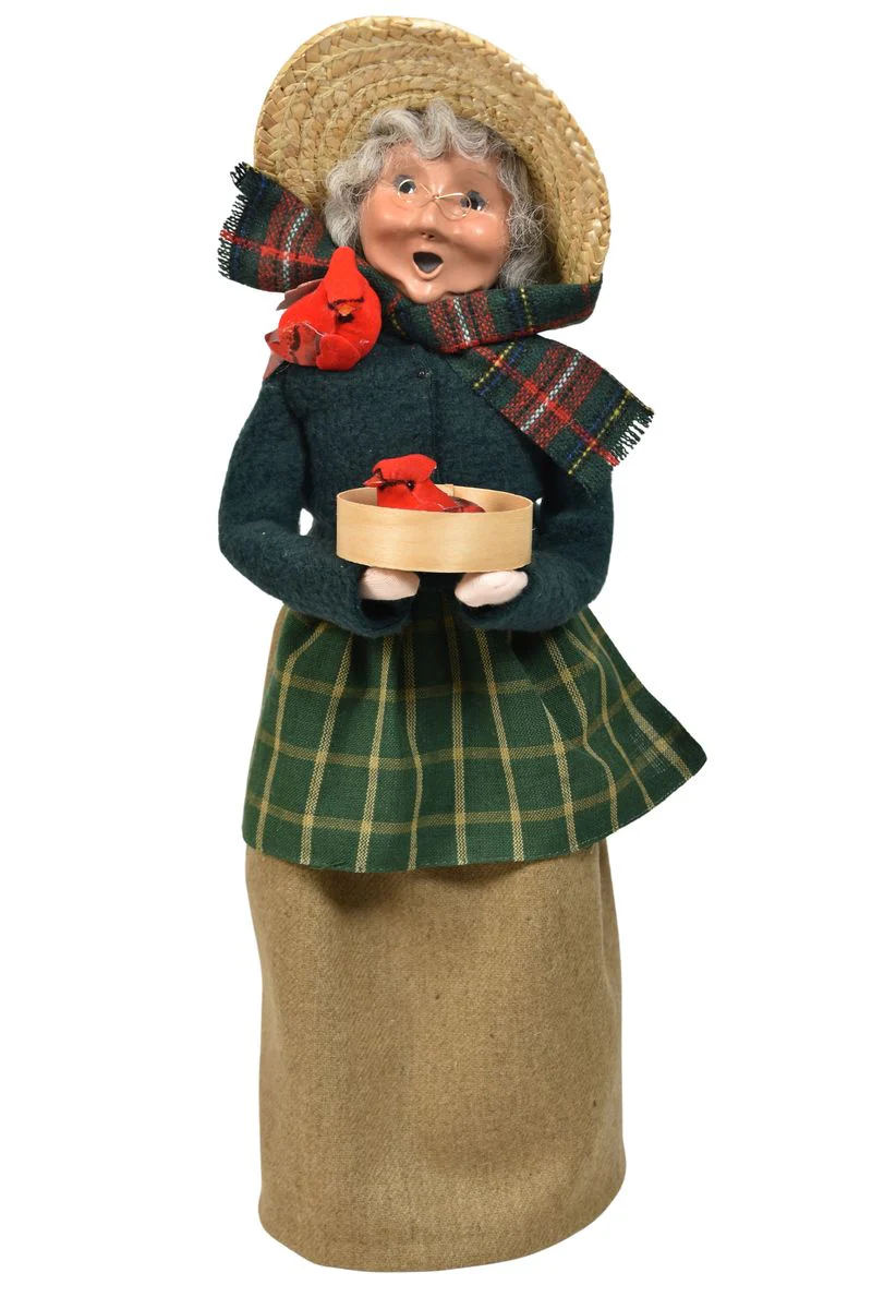 Cardinal Mrs Claus Caroler by Byers' Choice