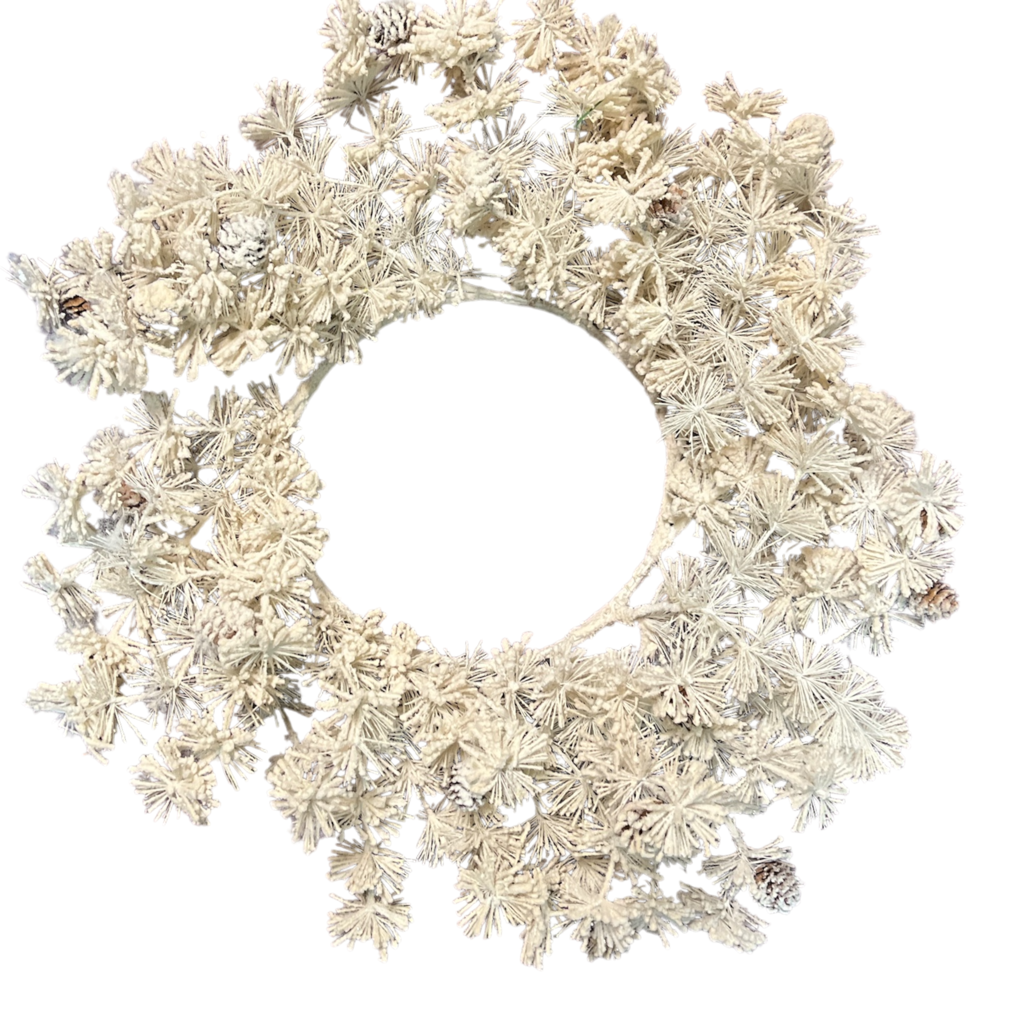 Flocked White Artifical Pine Wreath