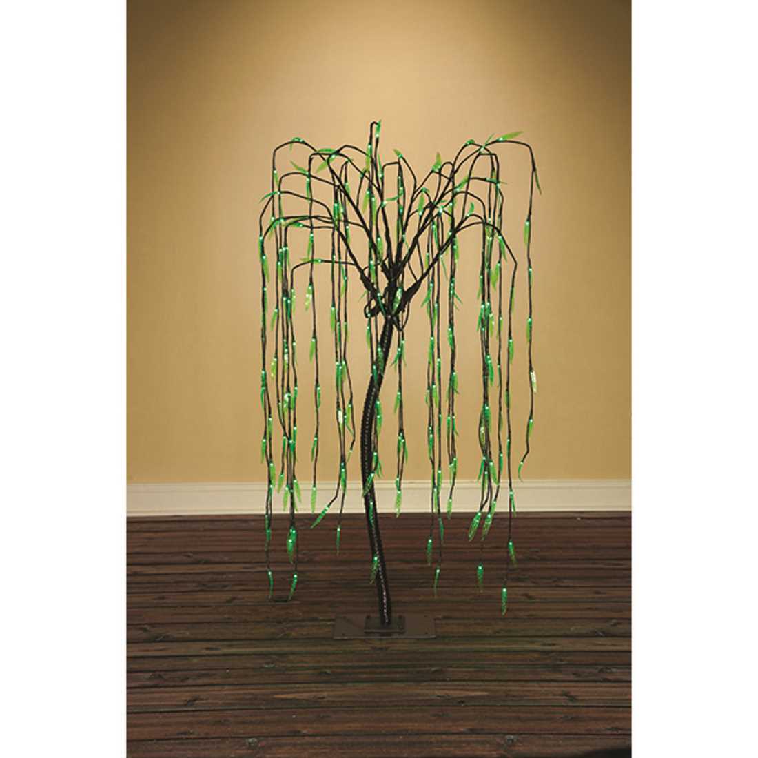 5 Foot Tall Green Multi Function LED Willow Tree