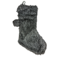 Grey Faux Fur Stocking