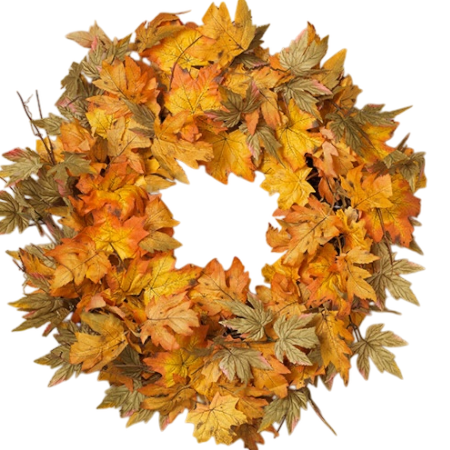 26" Harvest Maple Leaf Wreath