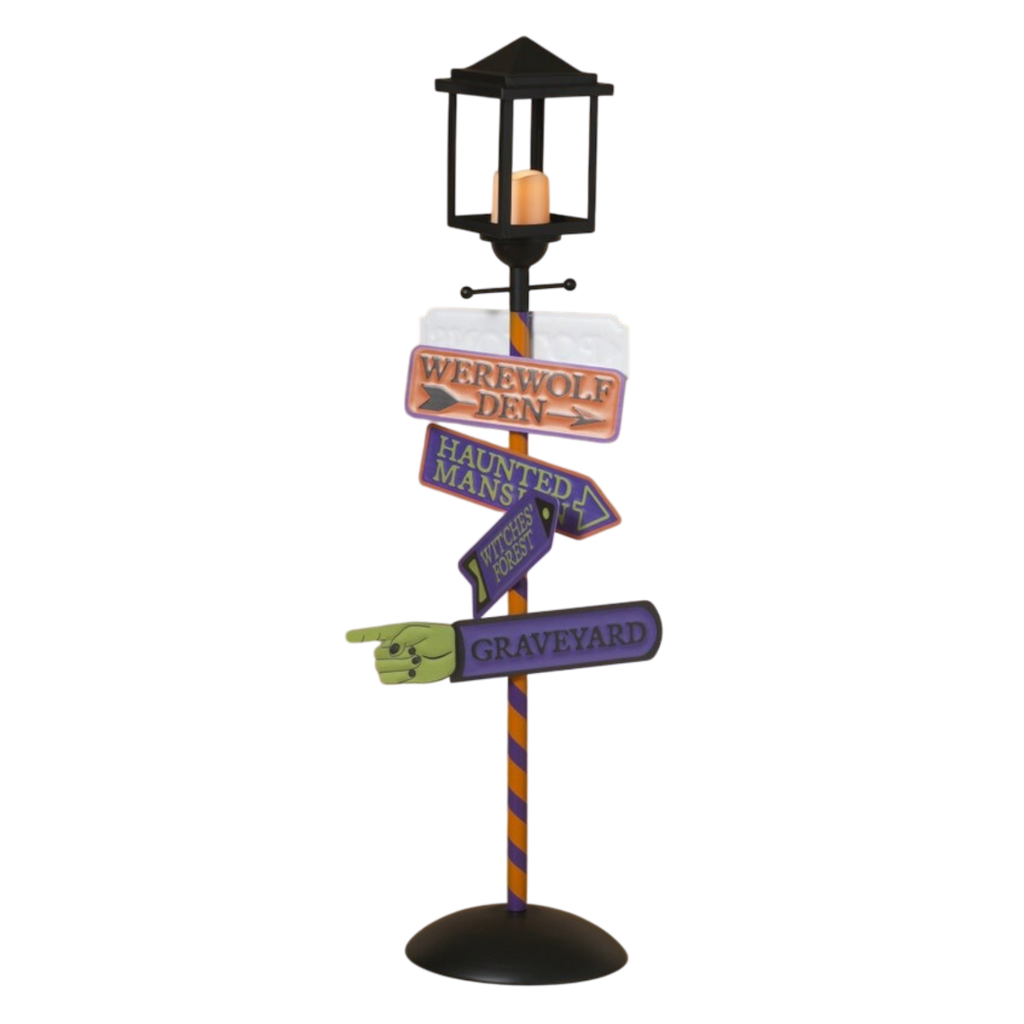 Halloween Street Lamp Sign Post