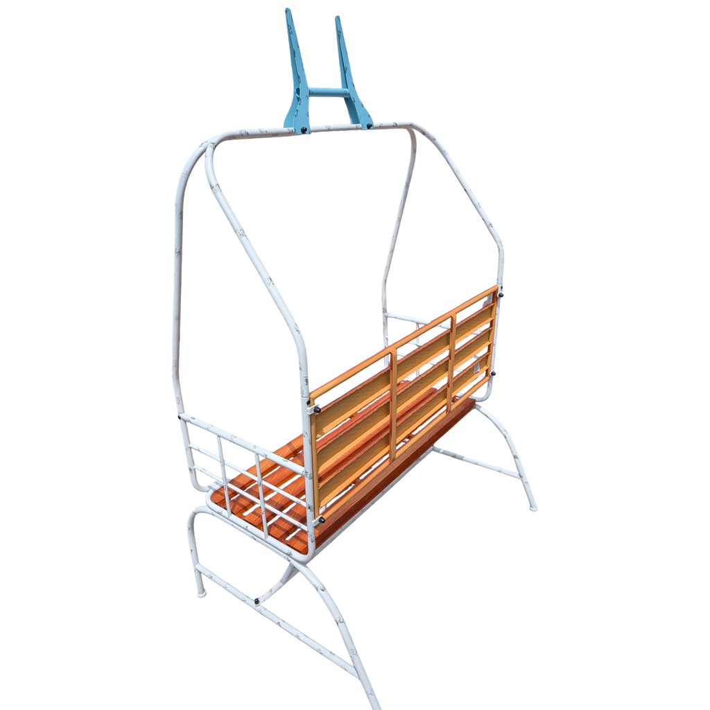 Metal Outdoor Gondola Bench - 6 Feet Tall