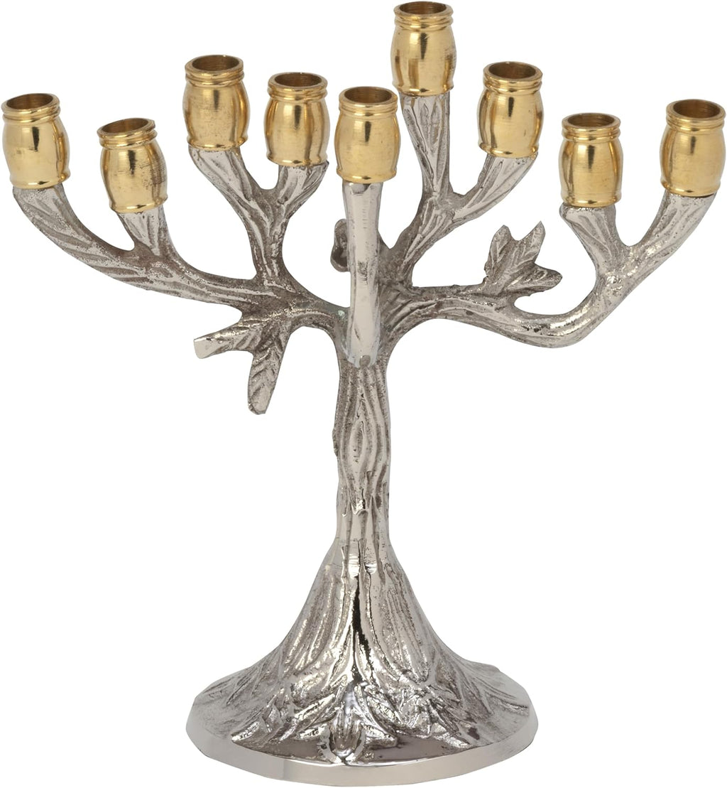 Silver Menorah - Tree Design
