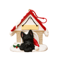Ceramic Doghouse Ornament - Scottie