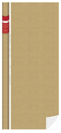 Foil Embossed Kraft Roll Wrap - 30" x 120" - Holly Leaves