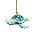 Sea Turtle with Light Blue Gems Ornament