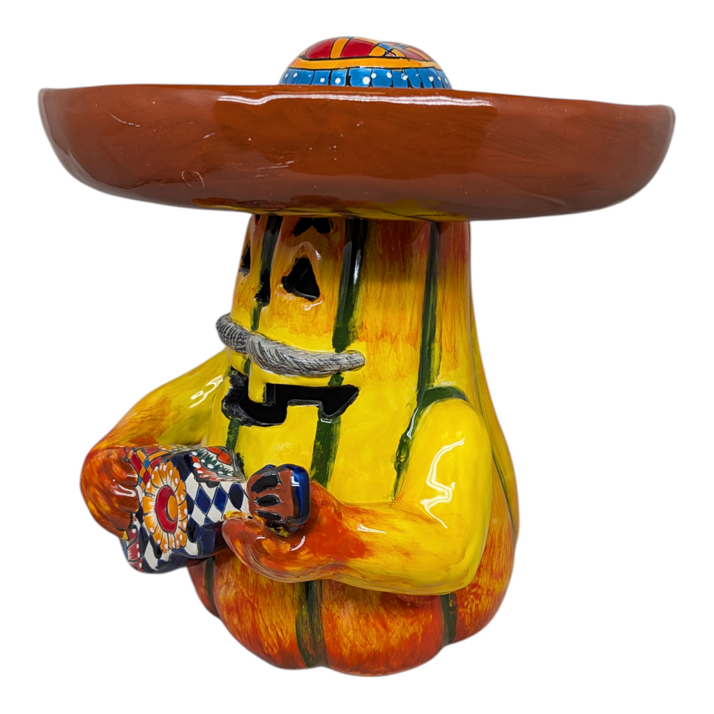 Day of the Dead Talavera Mariachi Pumpkin
