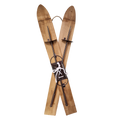 Metal & Wood Ski Wall Decor - Natural