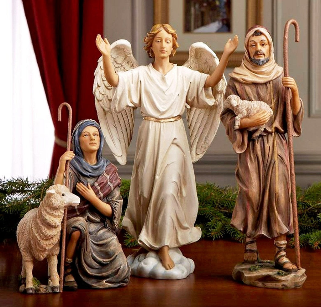 19 Piece - 7 Inch Real Life Nativity Set - Includes Chest Of Gold, Frankincense & Myrrh