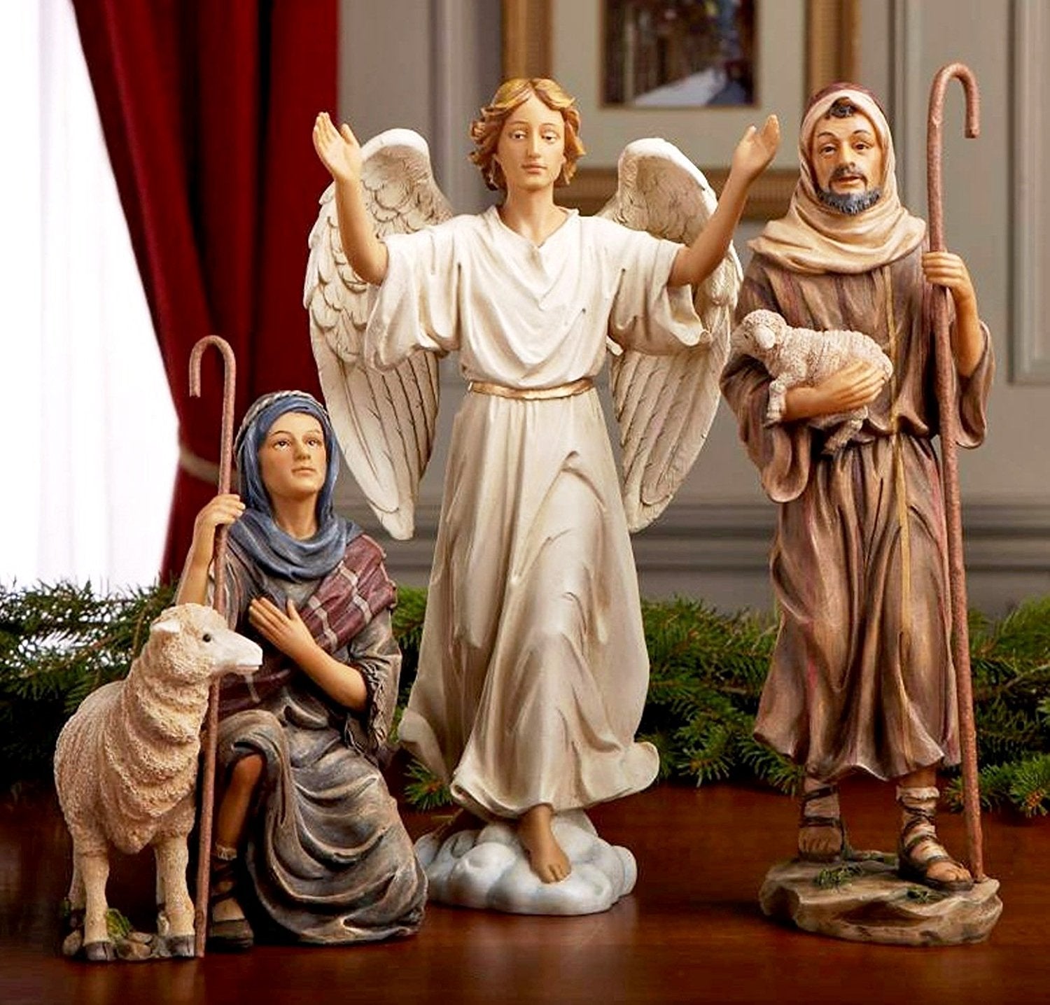 19 Piece - 7 Inch Real Life Nativity Set - Includes Chest Of Gold, Frankincense & Myrrh