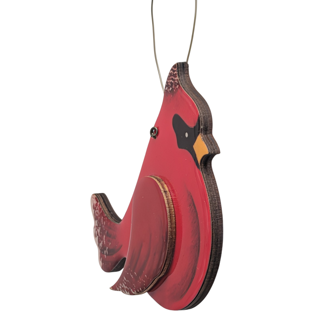 Crimson Cardinal in Flight Ornament
