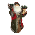 Woodland Cone Santa - Holding a Present - 24 Inches Tall