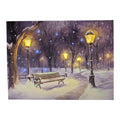 Lighted Easel Artwork - Park Bench Wonderland