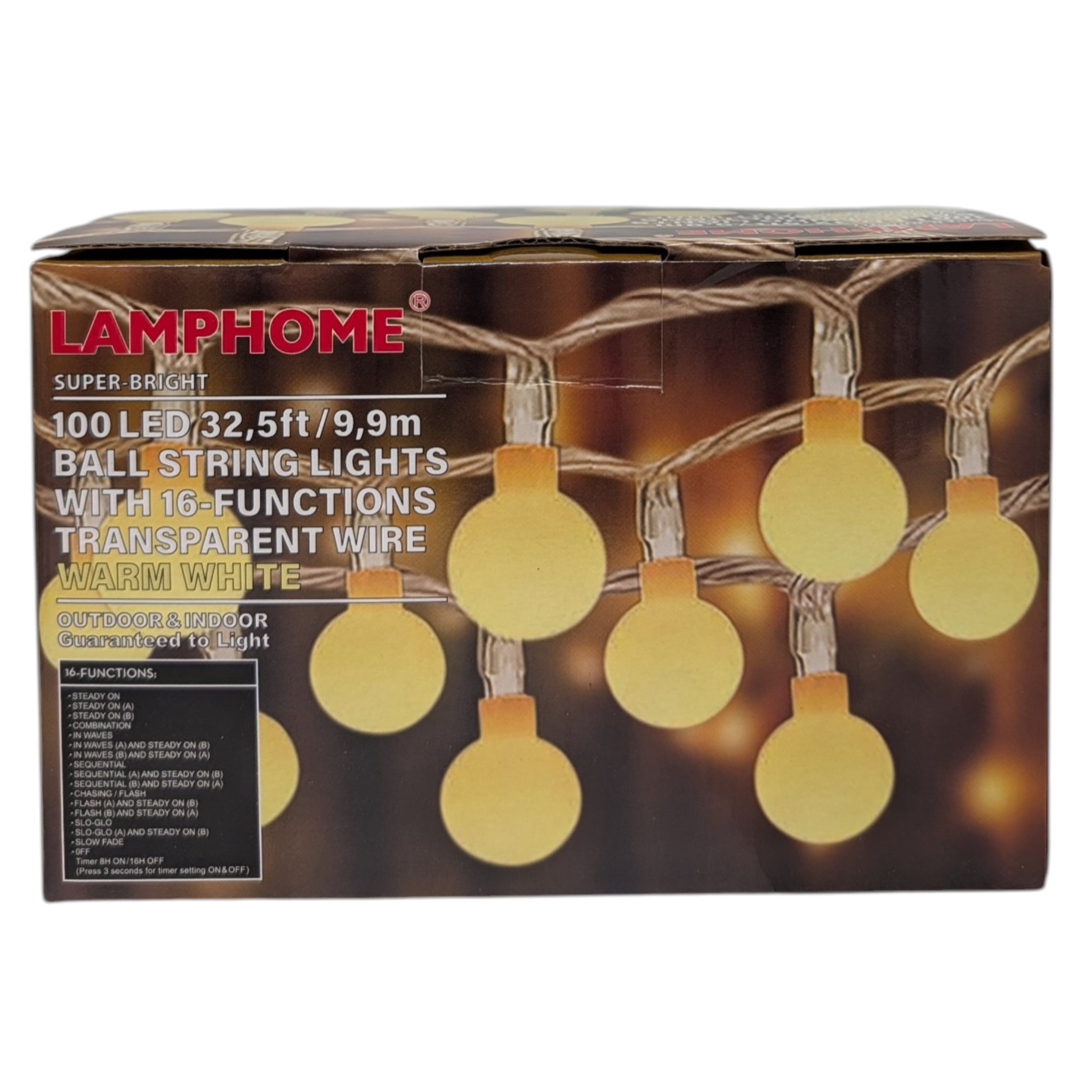 Ball Light String Light - 100 Lights - Warm White